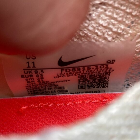 Nike Alphafly NEXT% 3 Women Size 11 = Men Size 9.5 Coconut Milk FD8315-101 - Picture 7 of 7